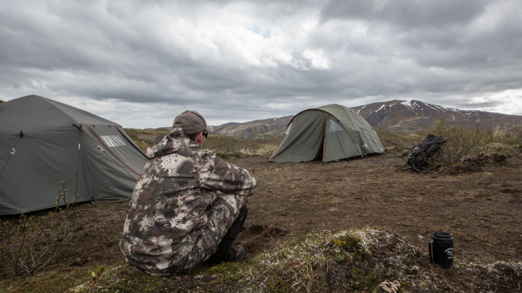 brown bear hunt camp - Mark V Peterson